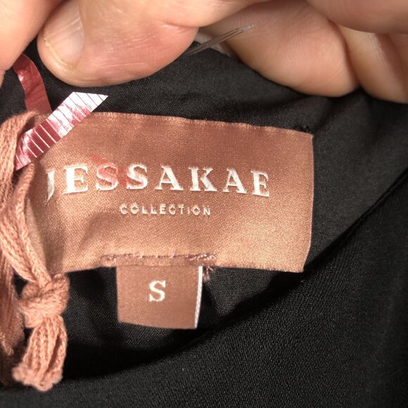 Jessakae Dress Womens Small Floral Jacquard Metallic Modern 3D Artsy NEW - Picture 11 of 16